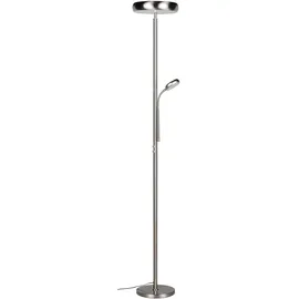 Trio Reality Leuchten LED-Stehlampe Palermo Metall Silber Nickel matt