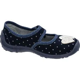 Fischer Markenschuh Klett-Hausschuh Blau 30
