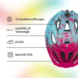 KED Street Jr. Pro 53-58 cm Kinder pink iceblue matt