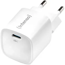 Intenso Power Adapter W30C GaN, weiß UBS-C-Ladeadapter mit 30 Watt Ladeleistung, Leichtes und handliches Design
