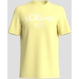 s.Oliver Herren 2141458 T-Shirt mit Label-Print, Hellgelb, XXL