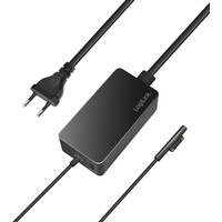 Logilink Ladegerät/Netzteil mit 65 W für Surface Laptop, Surface Pro, Surface Go, Surface Book, extra USB-Port