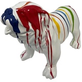 Weitere Dekofigur Bulldogge bunt weiß 43 x 34 x 55 cm