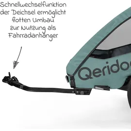 Qeridoo Qupa 1 Plus Kinderfahrradanhänger blau