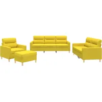4er Set Wohnzimmer Stoff Jugendsofa Relaxsofa Sofas & Couch Sofa Loungesofa