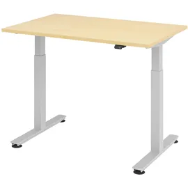 Hammerbacher Schreibtisch VXMST12/3/S ahorn nachbildung/silber
