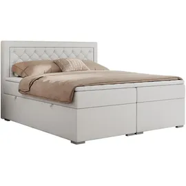 MKS Boxspringbett 160 x 200 cm H3 Weiß