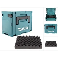 Makita Makpac 3 Systemkoffer mit Universaleinlage grün