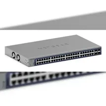 Netgear Smart S3300-52X - V3 - Switch - L3 Lite - Smart - 48 x 10/100/1000 + 4 x SFP+ - Desktop, an Rack montierbar (380 W)