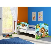 Clamaro Kinderbett, Babybett 70x140, 80x160, 80x180cm Juniorbett, Kind, Motiv,