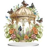 Aodejoy 5D Diamond Painting Aufsteller, Diamond Paintings Tisch Deko, DIY Diamant Painting Erwachsene, Diamond-Painting für Zuhause und Bürodekoration-Vogelkäfig