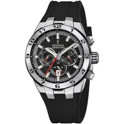 Chronograph FESTINA "Chrono Bike 2024", schwarz, Armbanduhren, Herren, Armbanduhr, Quarzuhr, Herrenuhr, Stoppfunktion, bis 10 bar wasserdicht