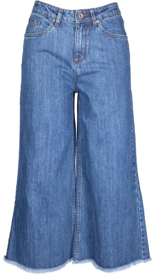 URBAN CLASSICS Bequeme Jeans Urban Classics Damen Ladies Denim Culotte (1-tlg) blau M