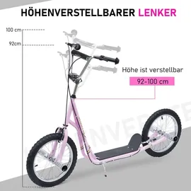 Homcom Scooter 16 Zoll Rosa