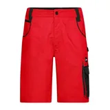 Workwear Bermudas - STRONG - Spezialisierte Arbeitsshorts mit funktionellen Details schwarz/rot, Gr. 48