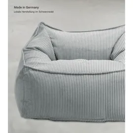 mokebo Sitzsack Sessel aus Cord Der Lümmel XXL Sitzsack, Cord Sessel oder Sitz Sessel in Grau