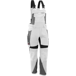 Latzhose "IRON" - L52 (lang) - weiß/grau