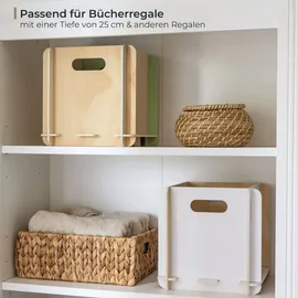 HMF Aufbewahrungsbox 25 x 25 x 25 cm 2-tlg. weiß