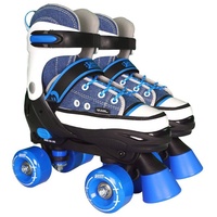 Best Sporting Rollschuhe Rollschuhe für Kinder und Jugendliche, verstellbar, ABEC 7 Carbon blau 36 - 39