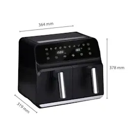 Alpina Doppel-Heißluftfritteuse 8L 1700W Schwarz