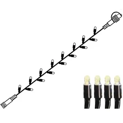 System 24 - LED Lichterkette 10m - koppelbar - Erweiterung - 98 warmweiße LED - ...