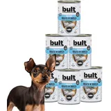 6x400g Hundefutter Bult Fisch Nassfutter getreidefrei hoher Fleischanteil Dose