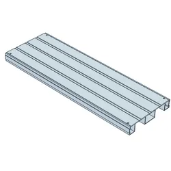 MUNK Treppenstufe Alu geriffelt 600mm Stufenbreite, 240mm Stufentiefe