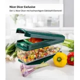 Genius Nicer Dicer Exclusive | Deluxe-Set 29-tlg. - Gemüseschneider, Würfel, Streifen, Julienne, Scheiben inkl Auffangbehälter, Salatschneider