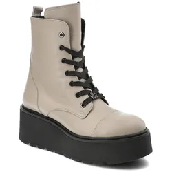 Beige Stiefeletten Karino Plateauschuhe, 40