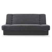 MOEBLO Schlafsofa Cyprus, Sofa Kippsofa Klappsofa Clic-Clack Couch für Wohnzimmer Federkern Sofagarnitur Polstersofa - 192x85x92 cm -, mit Bettkasten und Schlaffunktion grau