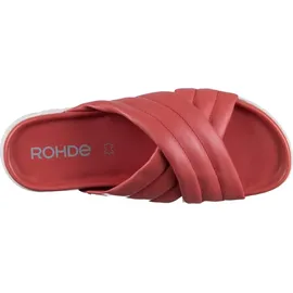ROHDE Damen Pantolette Nappa Leder trendy Kreuzbandage Ponza 6302, Größe:38 EU, Farbe:Orange - 38