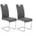 Hela Freischwinger Ruby Kunstleder grau 2er Set