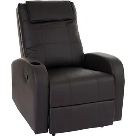 MCW Fernsehsessel Brüssel Kunstleder 76 x 99 x 96 cm Schwarz/Braun