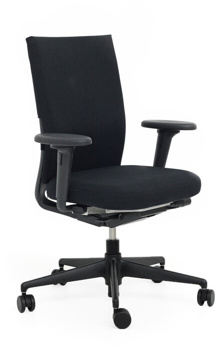 Vitra Bürodrehstuhl ID Soft Black Special schwarz, Designer Antonio Citterio, 90-108x70x52-76 cm