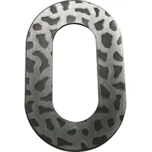 SCHÖSSWENDER Hausnummer Ziffer 0"" Ziffernblatt Türnummer antik Schmiedeeisen schwarz verzinkt