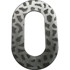 SCHÖSSWENDER Hausnummer Ziffer 0"" Ziffernblatt Türnummer antik Schmiedeeisen schwarz verzinkt