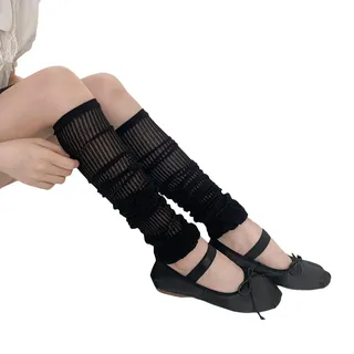 KieTeiiK Beinlinge Ohne Zehen Rutschfester Über Den Kniestrümpfen Dünne Mesh Spitzenfußsocken Beinärmel Für Den Sommer Bequeme Socken