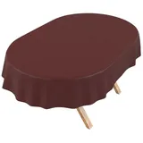 ANRO Tischdecke DanceDirty abwaschbar Leinenoptik wetterfest Falschuni Modern (Einzelstück 1-tlg, eine Tischdecke), Stofftischdecke schmutzabweisend 320x140cm Uni Bordeaux rot Oval | 140 cm x 320 cm