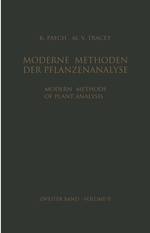 Modern Methods Of Plant Analysis / Moderne Methoden Der Pflanzenanalyse  Kartoniert (TB)