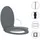 vidaXL Toilettensitz mit Absenkautomatik Grau