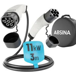 Absina Ladekabel für Elektroautos - 11kW Anschlussart: Typ 2