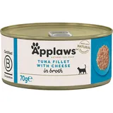 Applaws Natural Katzenfutter Nass, Thunfisch mit Käse in Brühe 70g (24x70g)