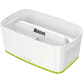 Leitz MyBox Aufbewahrungsbox 5,0 l perlweiß/grün 31,8 x 19,1 x 12,8 cm