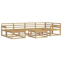 vidaXL Outdoor-Sofagarnitur 7-tlg. Weiß Akazie