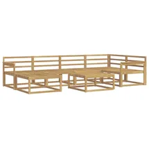 vidaXL Outdoor-Sofagarnitur 7-tlg. Weiß Akazie