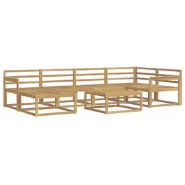 vidaXL Outdoor-Sofagarnitur 7-tlg. Weiß Akazie