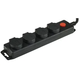 ChiliTec Steckdosenleiste 3 m Schwarz 4 St.