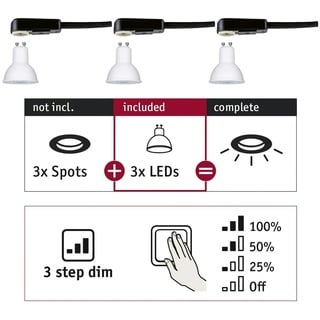 Paulmann 28785 LED-Einbauleuchte EEK: G (A - G) GU10 19.5W Weiß