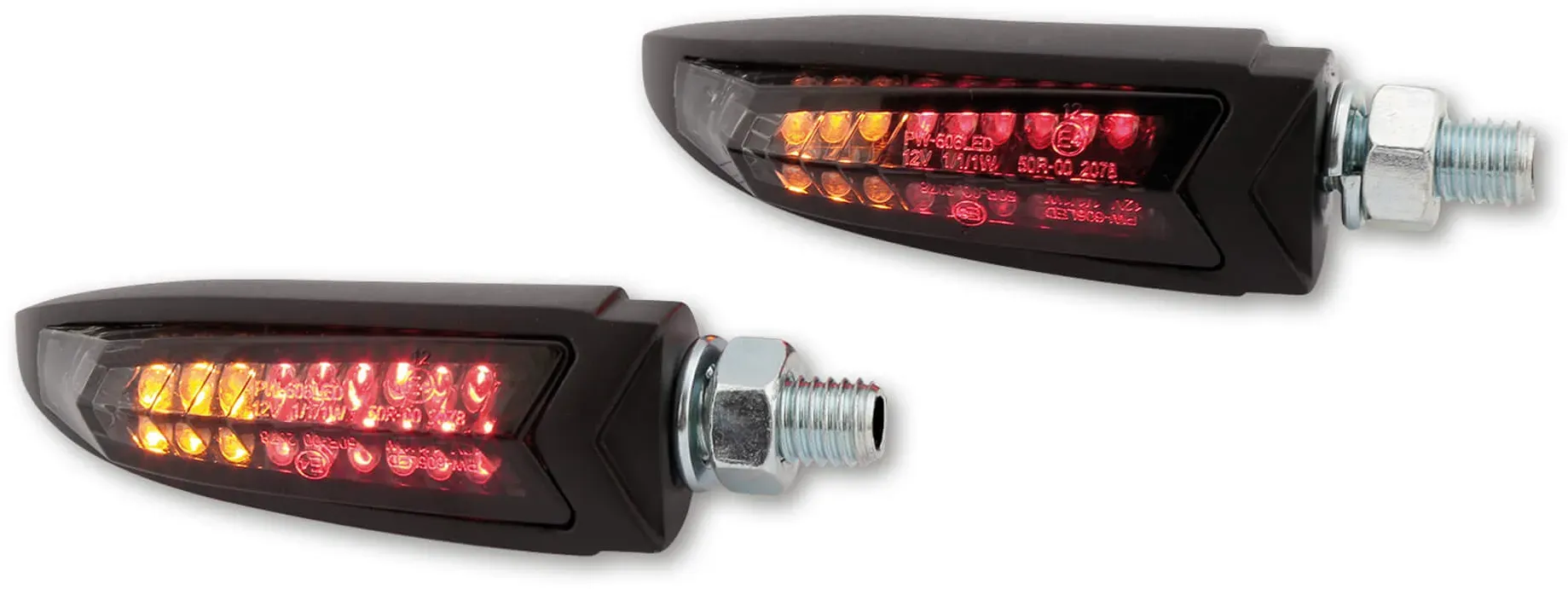 HIGHSIDER LED achterzijde, remlicht, draaisignaal unit ARC, zwart, zwart