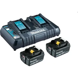 Makita Power Source Kit 18 V Li-Ion 2 x 5,0 Ah + DC18RD Ladegerät 199482-2